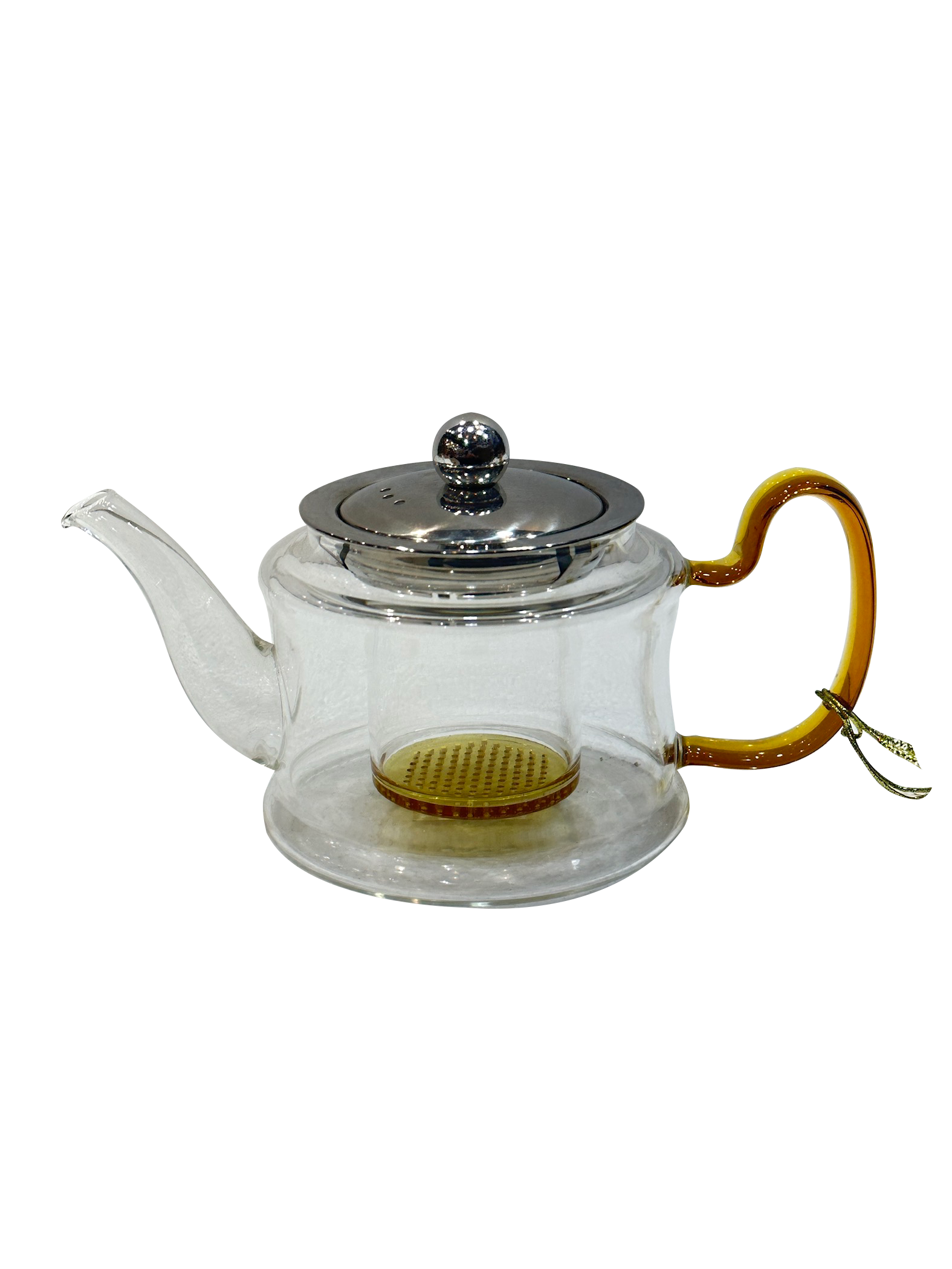 Glass Teapot With Golden Handle (600ml) - Sunset Gifts Store
