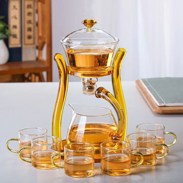 Transparent Kettle With Gold Handles - Sunset Gifts Store