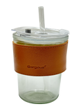 Glass Coffee Mug with Straw - Sunset Gifts Store
