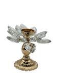 Golden Crystal Flower Candle Holder - Sunset Gifts Store