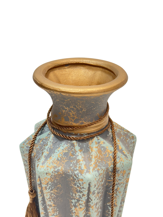 Rust Gold Dual Handle Plastic Flower Vase - Sunset Gifts Store