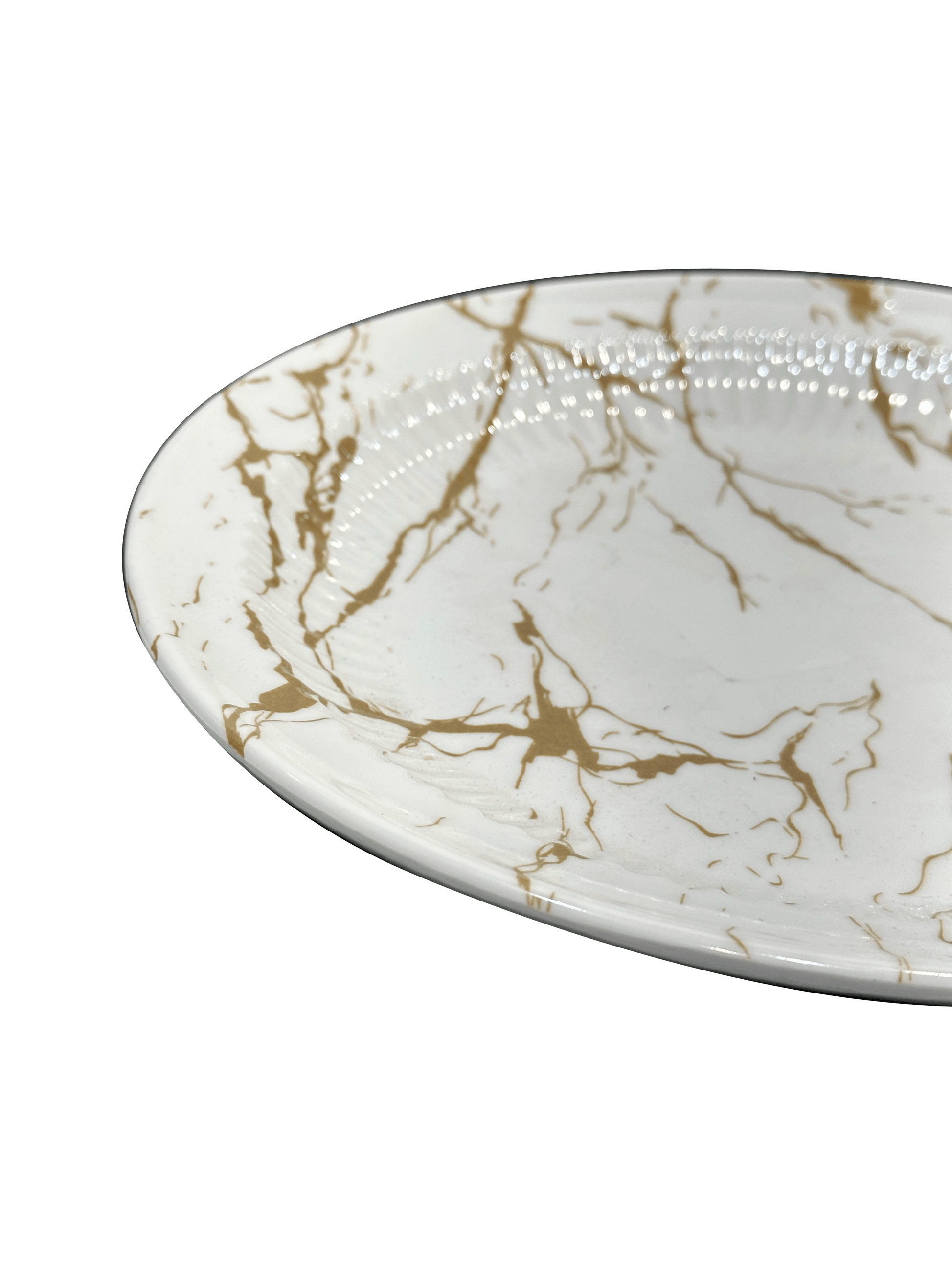 White Marble Textured Plate (6 Pcs Set) - Sunset Gifts Store