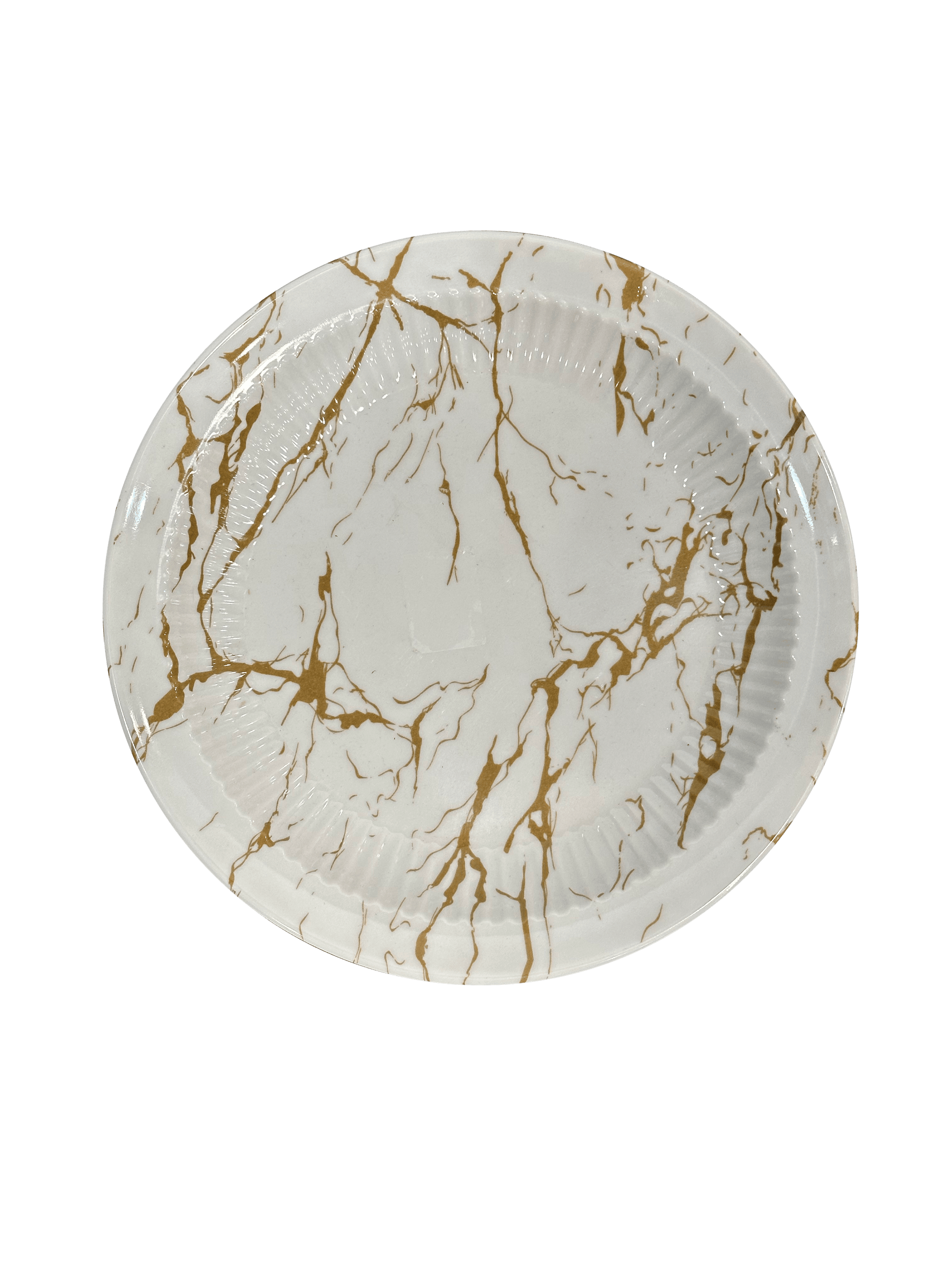 White Marble Textured Plate (6 Pcs Set) - Sunset Gifts Store