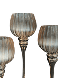 3 Pieces Glass Goblet Decor Set - Sunset Gifts Store