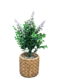 Green Artificial Plants With Brown Woven Pot (2 Pcs Set) - Sunset Gifts Store