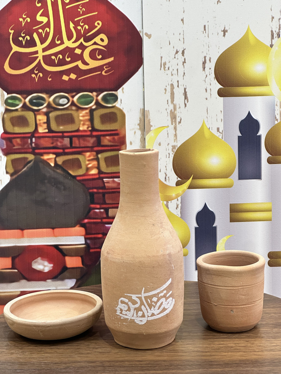 مجموعة زجاجات رمضان الفخارية