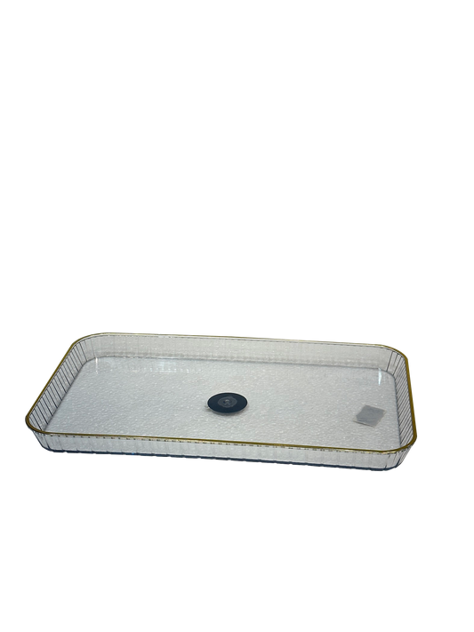 Rectangle Acrylic Serving Tray With Gold Lid - Sunset Gifts Store