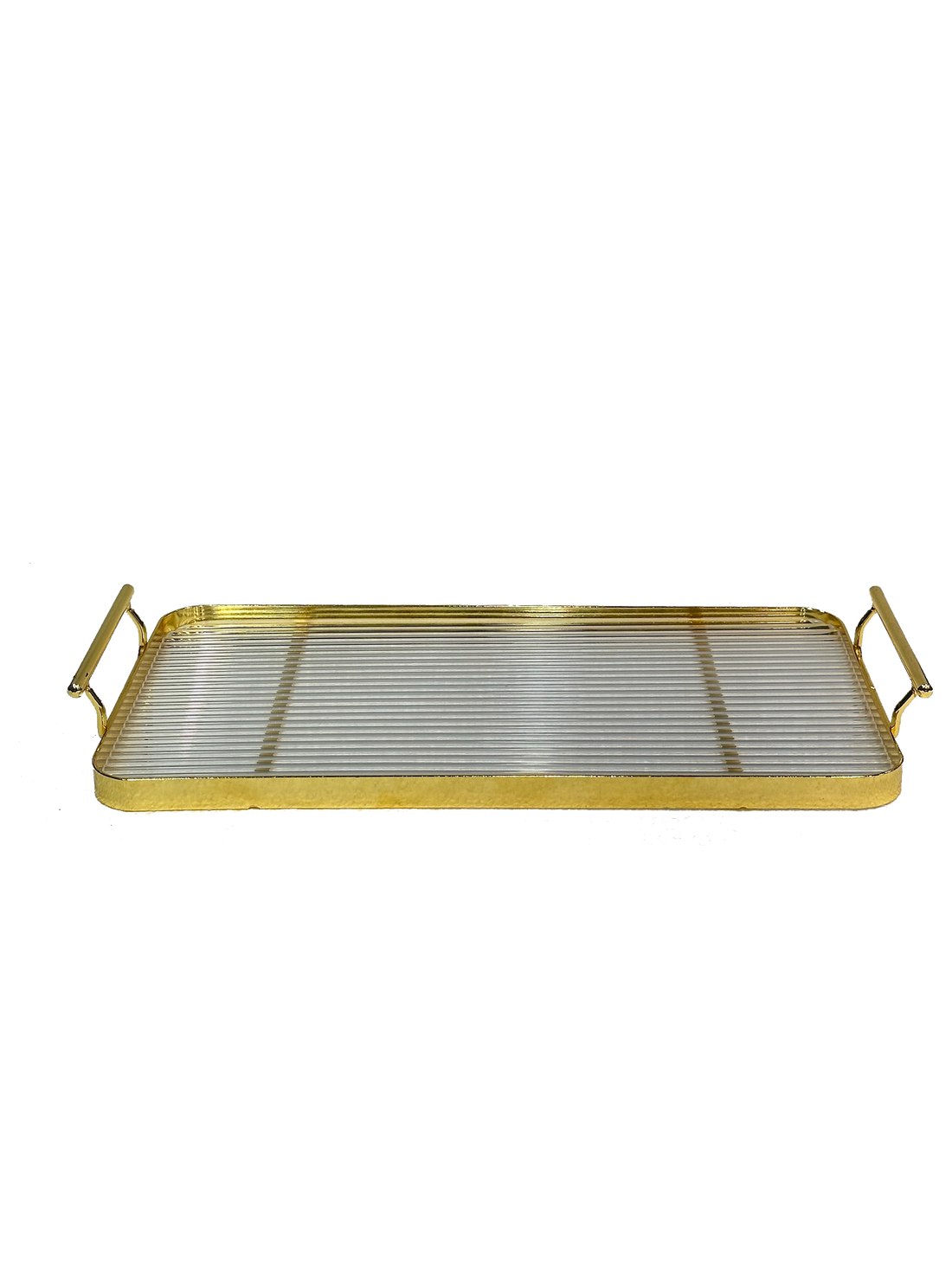 Handled acrylic serving tray With Gold Lid - Sunset Gifts Store