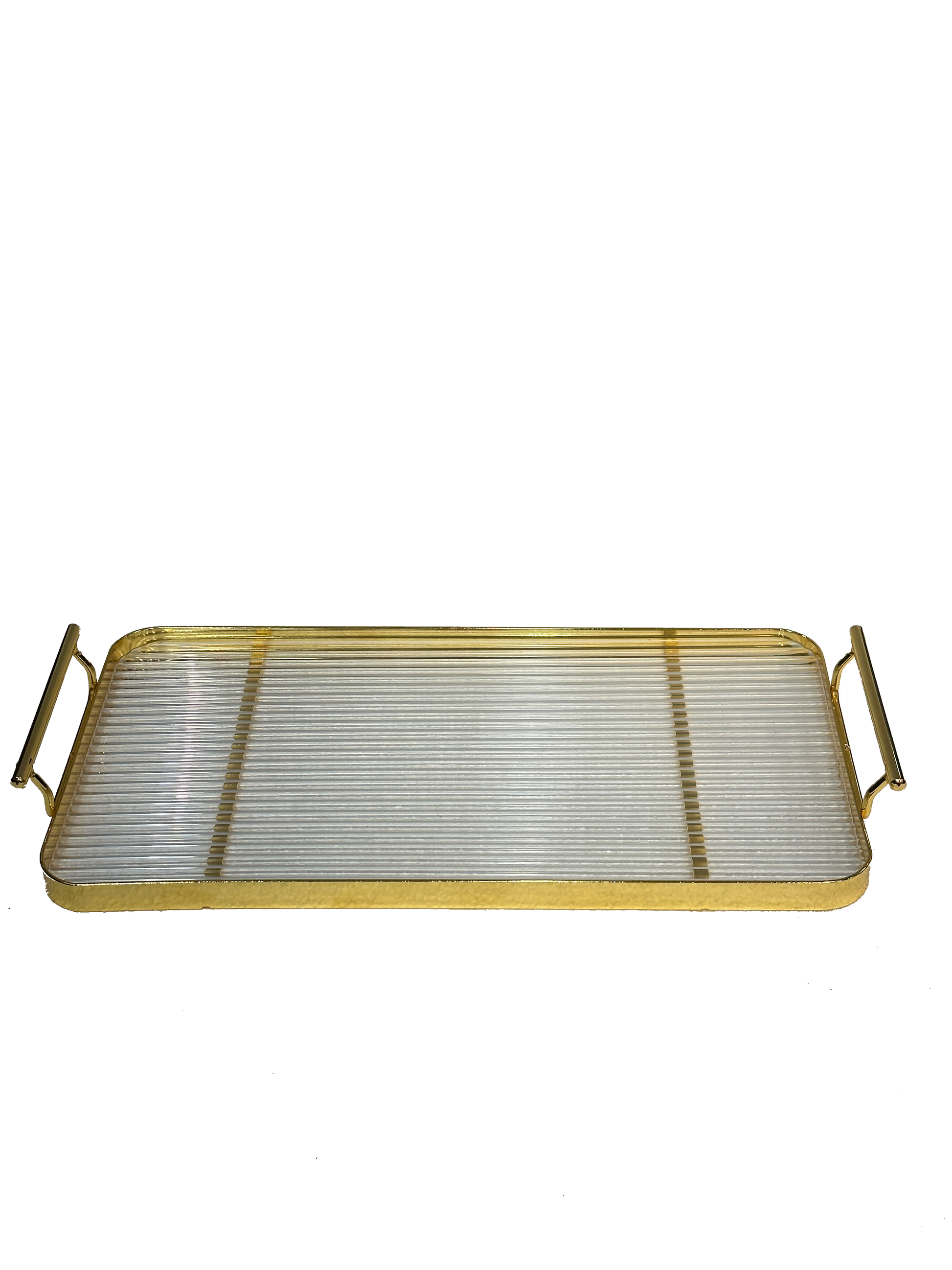 Handled acrylic serving tray With Gold Lid - Sunset Gifts Store