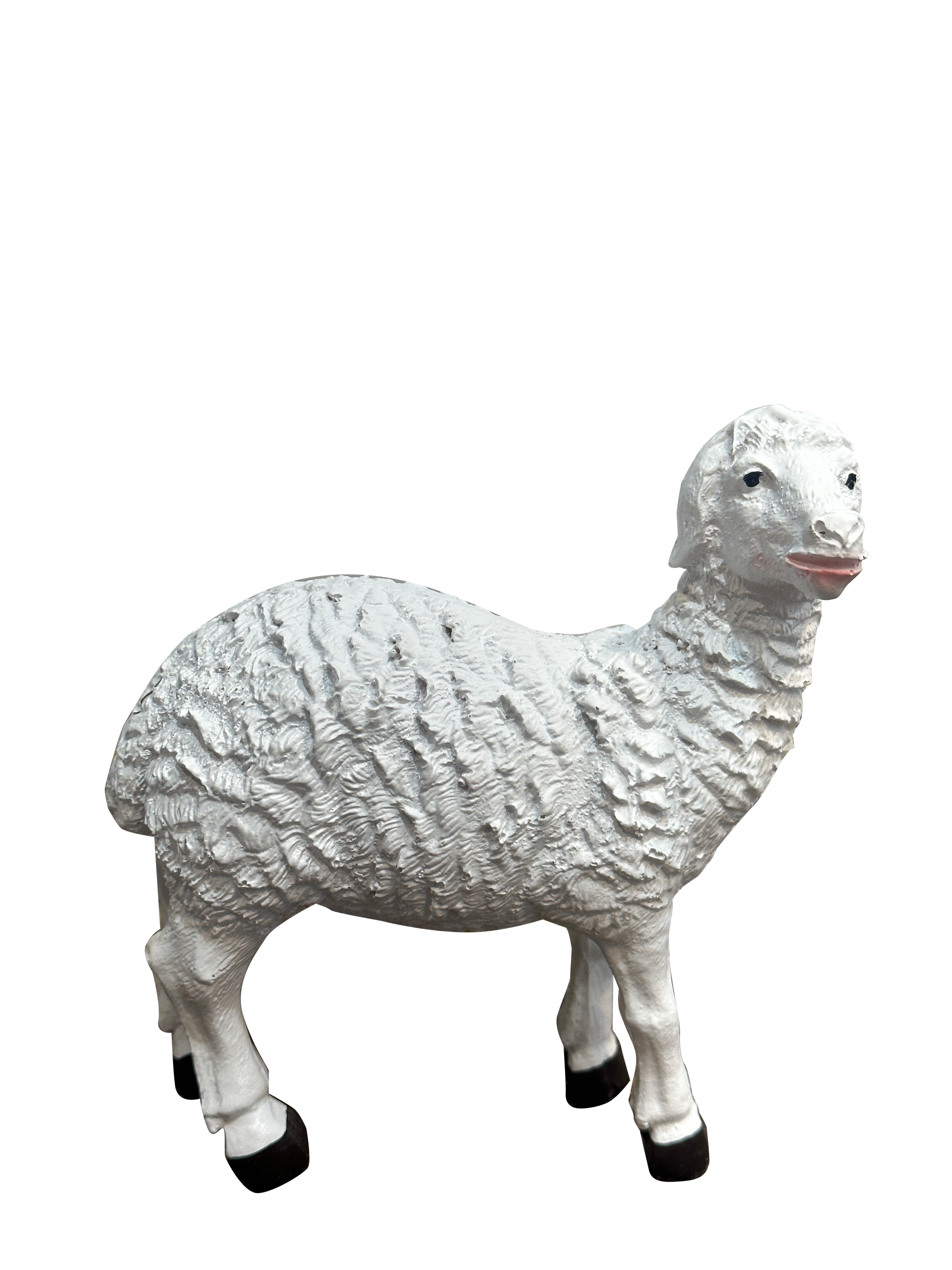 Artificial White Lamb without Horns - Sunset Gifts Store