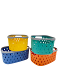 Colorful Plastic Storage Basket (4pc Set) - Sunset Gifts Store
