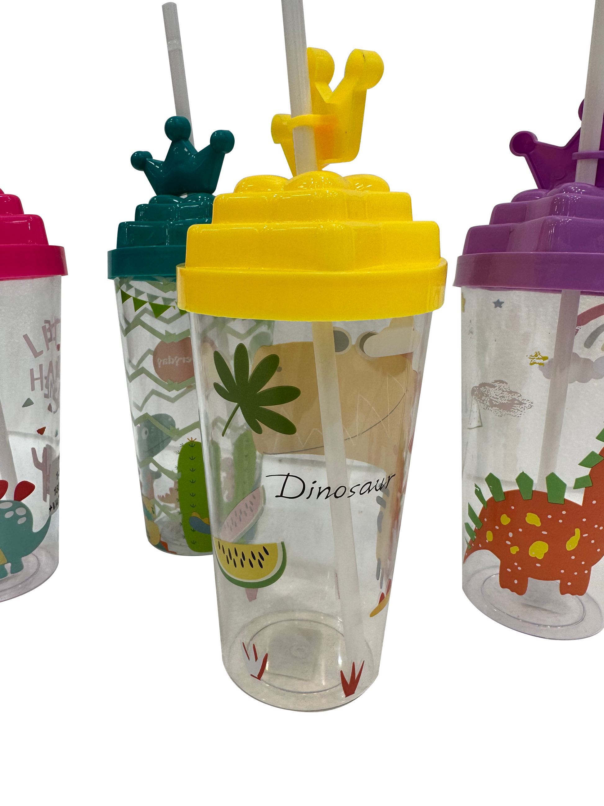 Juice Glass With Straw Lid - Sunset Gifts Store