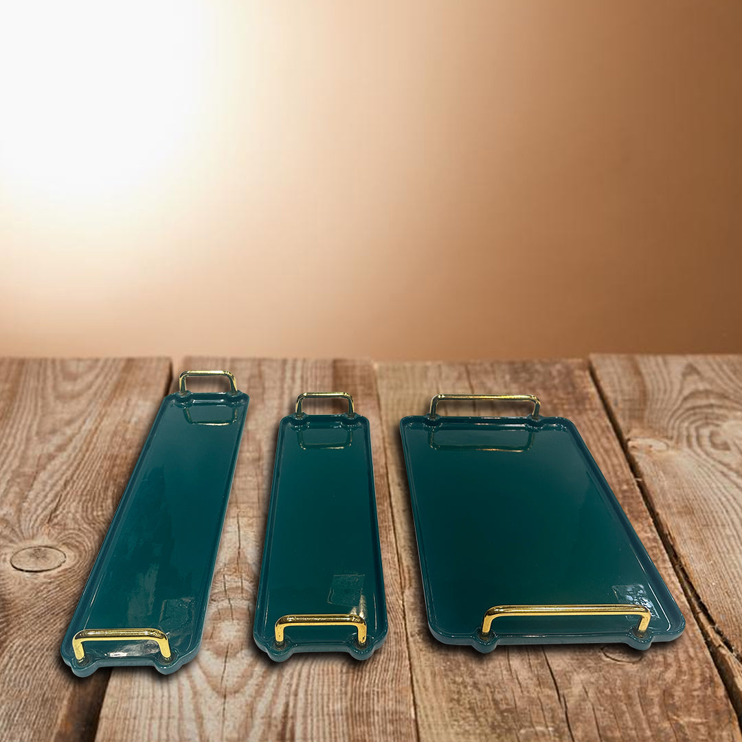Multi-functional Tray With Gold Handles - Sunset Gifts Store