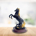 Black And Golden Horse Statue - Sunset Gifts Store