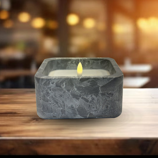 Gray Square Candle - Sunset Gifts Store