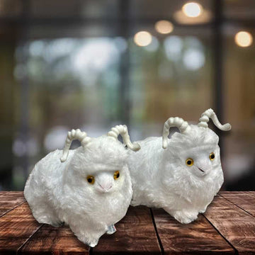 Artifical White Sheep Decoration Piece - Sunset Gifts Store