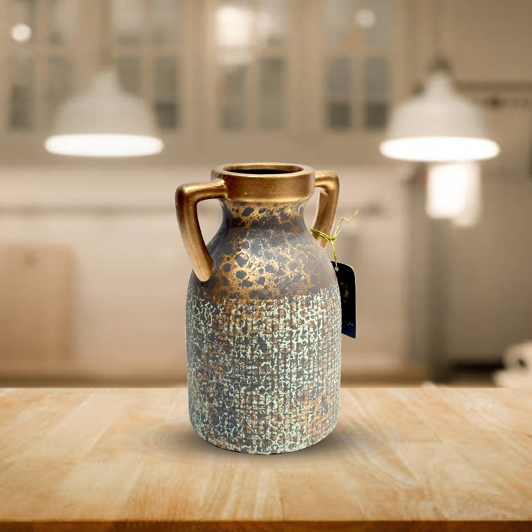 Rust Gold Plastic Flower Vase - Sunset Gifts Store