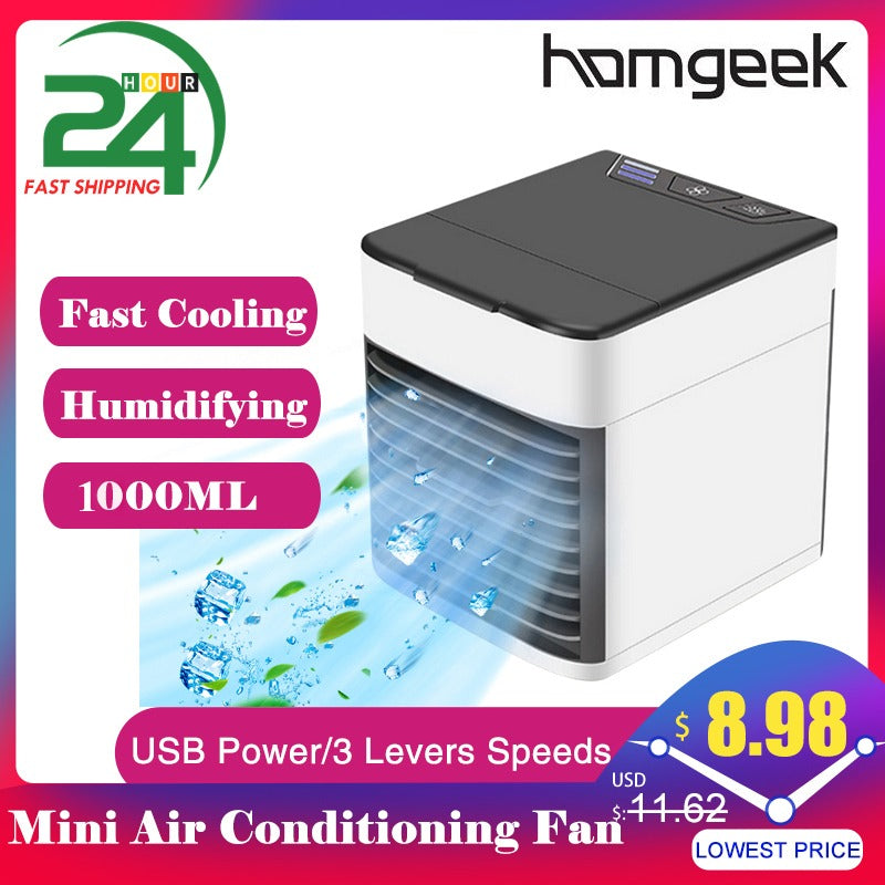 Mini Portable Air Conditioner USB Personal Space (1 Litre) - Sunset Gifts Store